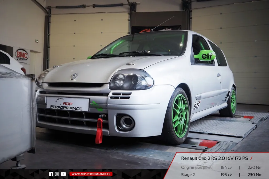 Reprogrammation moteur Salon de Provence - Renault Clio 2 RS 2.0 16V 172cv - ADP Performance