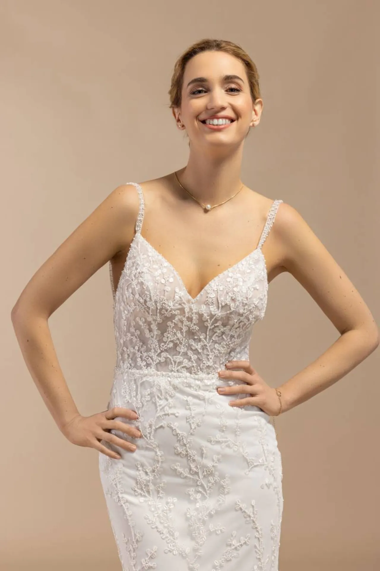 robe de mariée sirène à bretelle fine