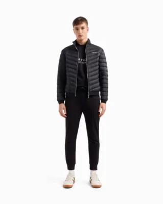 Doudoune avec manches Armani Exchange noire : le choix mode masculine urbaine à Dieppe
