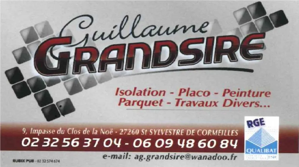Entreprise Grandsire travaux peinture parquet isolation en Normandie Calvados 14