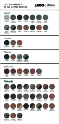 Nuancier tuiles et ardoises IKO Metals toutes marques