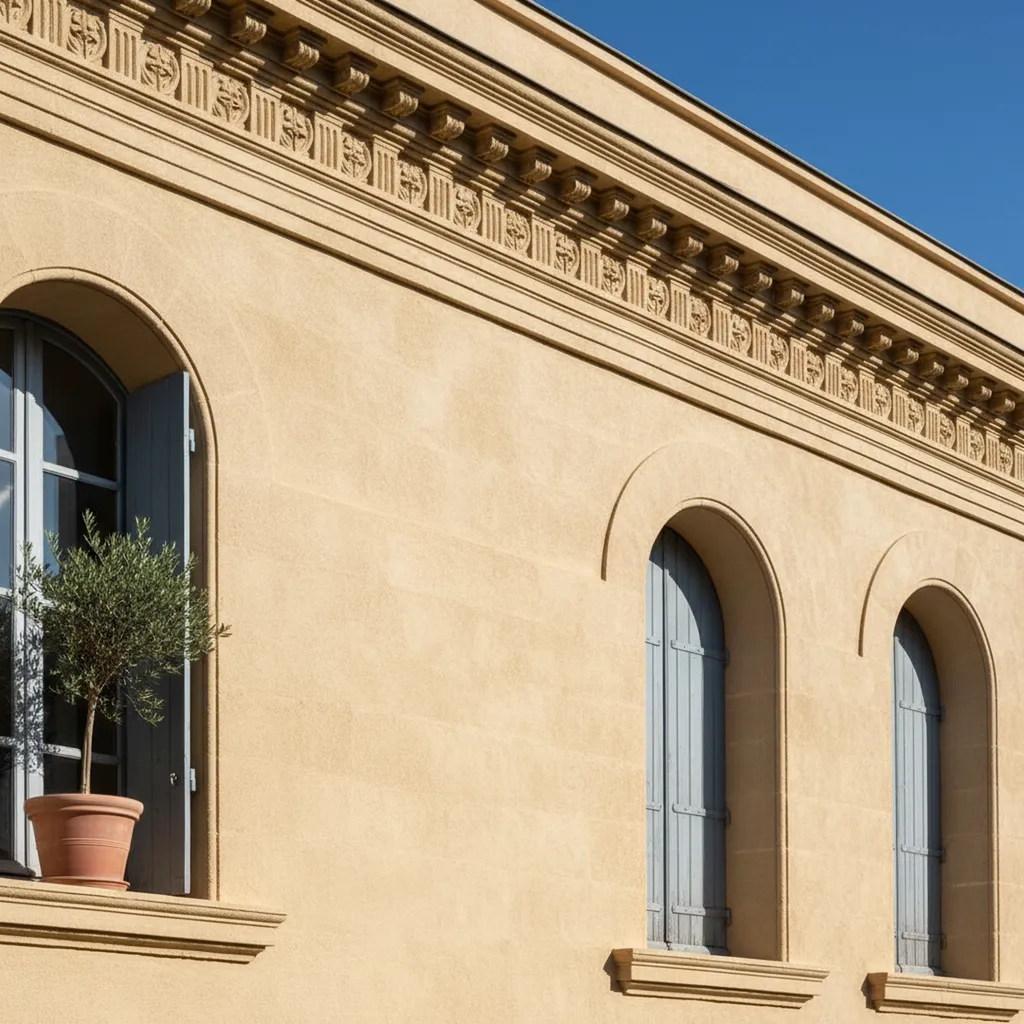 Expert en rénovation de façade à Nîmes avec application d’une peinture microporeuse Sd inférieur à 0,14 m résistante UV et intempéries classée D2 dans le Gard 30