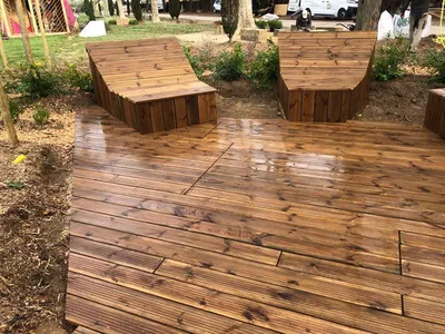 Platelage bois pour le festival des jardins à Antibes