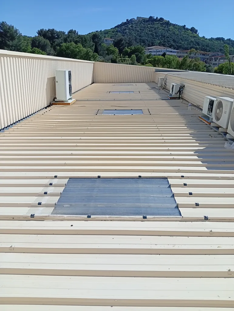 Changement de plaque translucide sur bâtiment industriel Aix-en-Provence