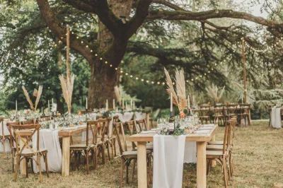 décoration de dîner de mariage landes