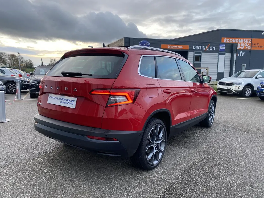 Skoda Karoq d'occasion à prix bas chez votre concessionnaire à La Frénaye, proche du Havre.