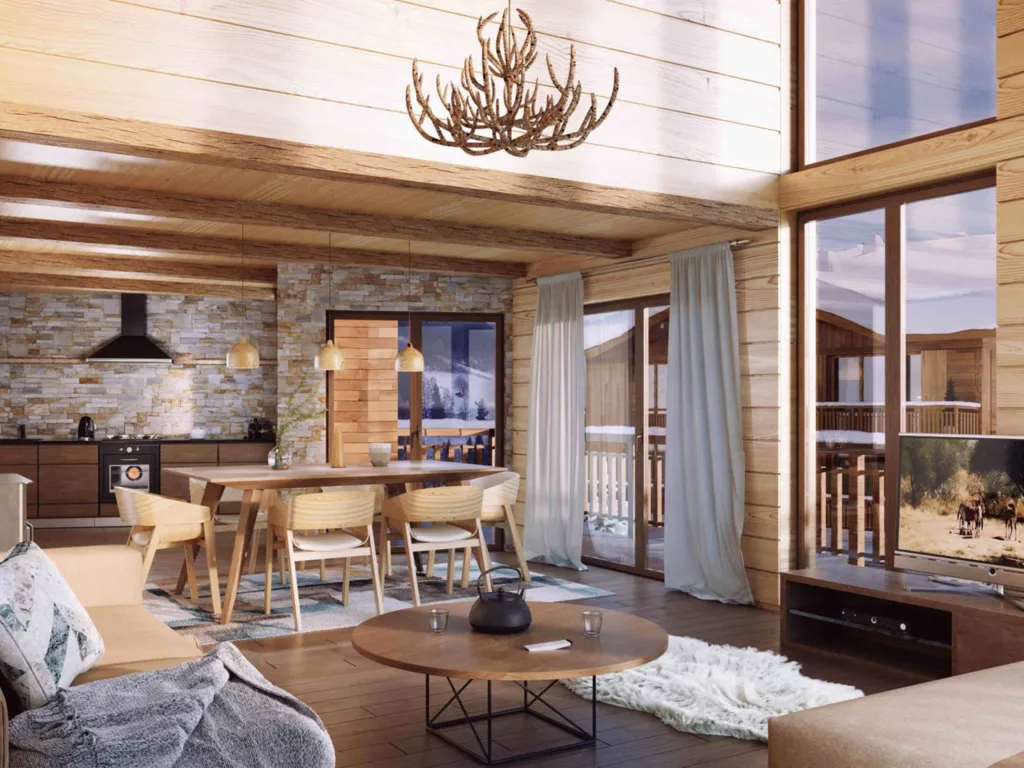 Appartements du T1 au T5 avec vue sur le Mont Blanc dans la station de Combloux près de Megève