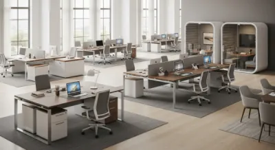 Solutions sur mesure d’agencement de bureaux multi-sites avec bureau d’étude et gestion clé en main par un spécialiste en space planning à Nice dans les Alpes-Maritimes