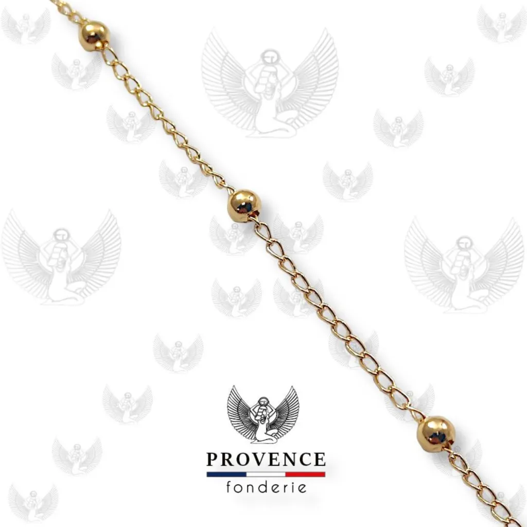 Chaîne pour bijoux fantaisie plaqué or ou plaqué argent pour collier ou bracelet