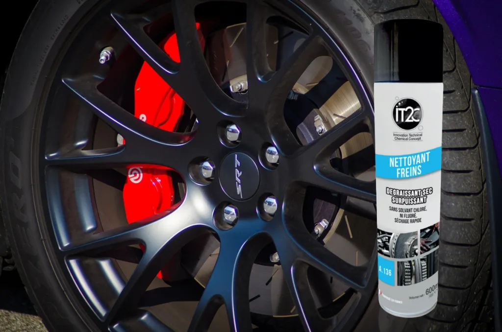 Nettoyant frein dégraissant sec surpuissant sans solvant avec séchage rapide