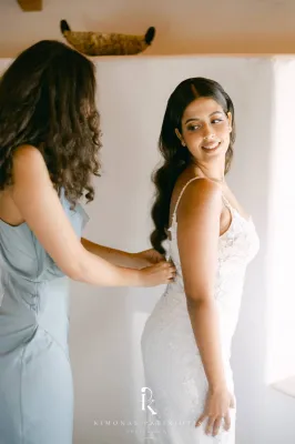 préparation de mariage santorin