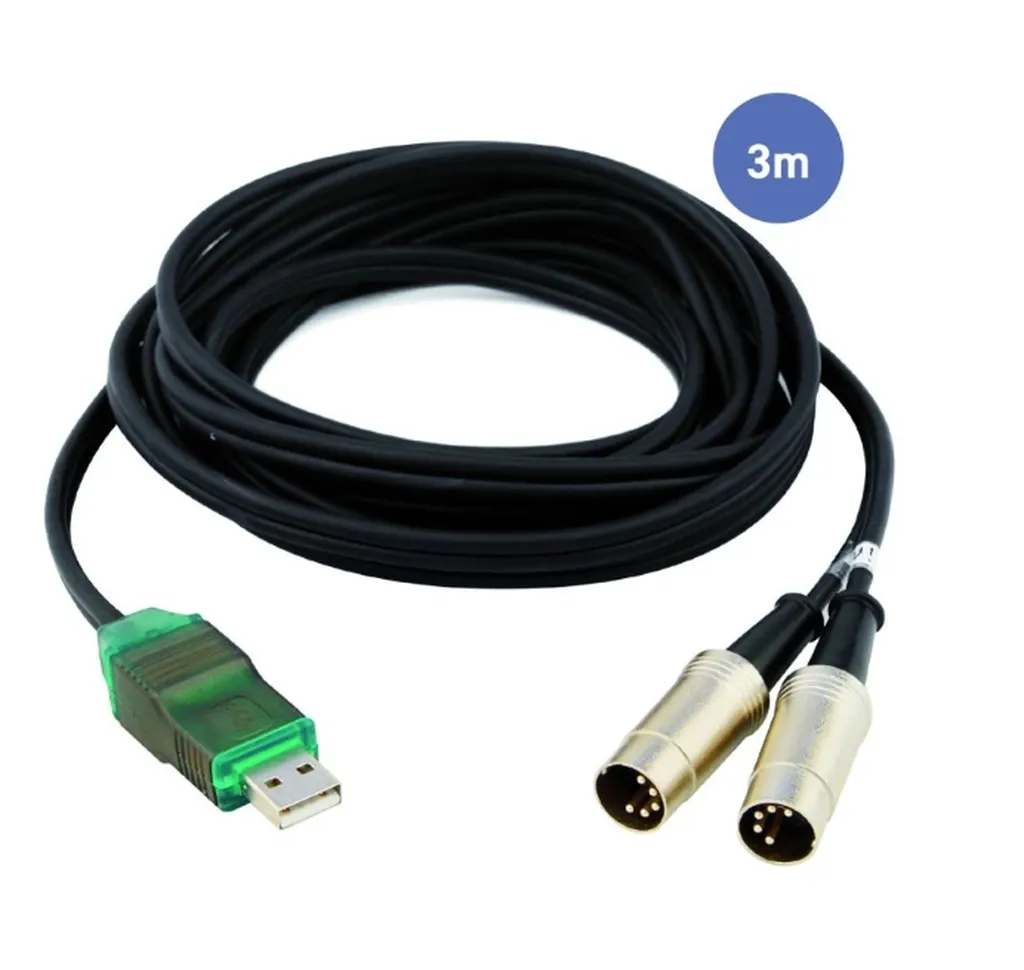 ALCTRON - UC 220 - Câble USB/Double Midi