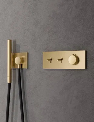 Robinetterie douche TREEMME modèle WATT finition PVD