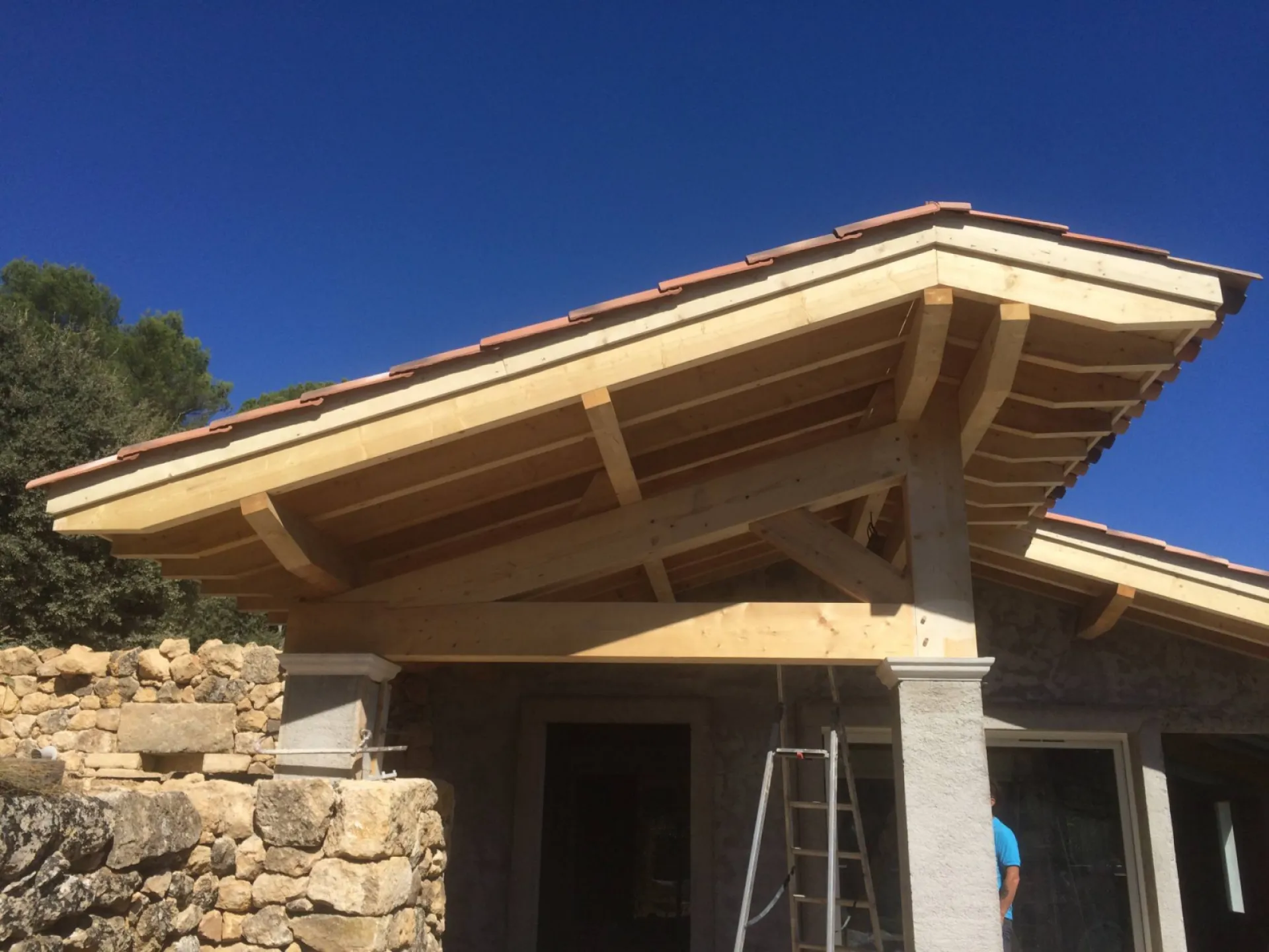 Création terrasse couverte 