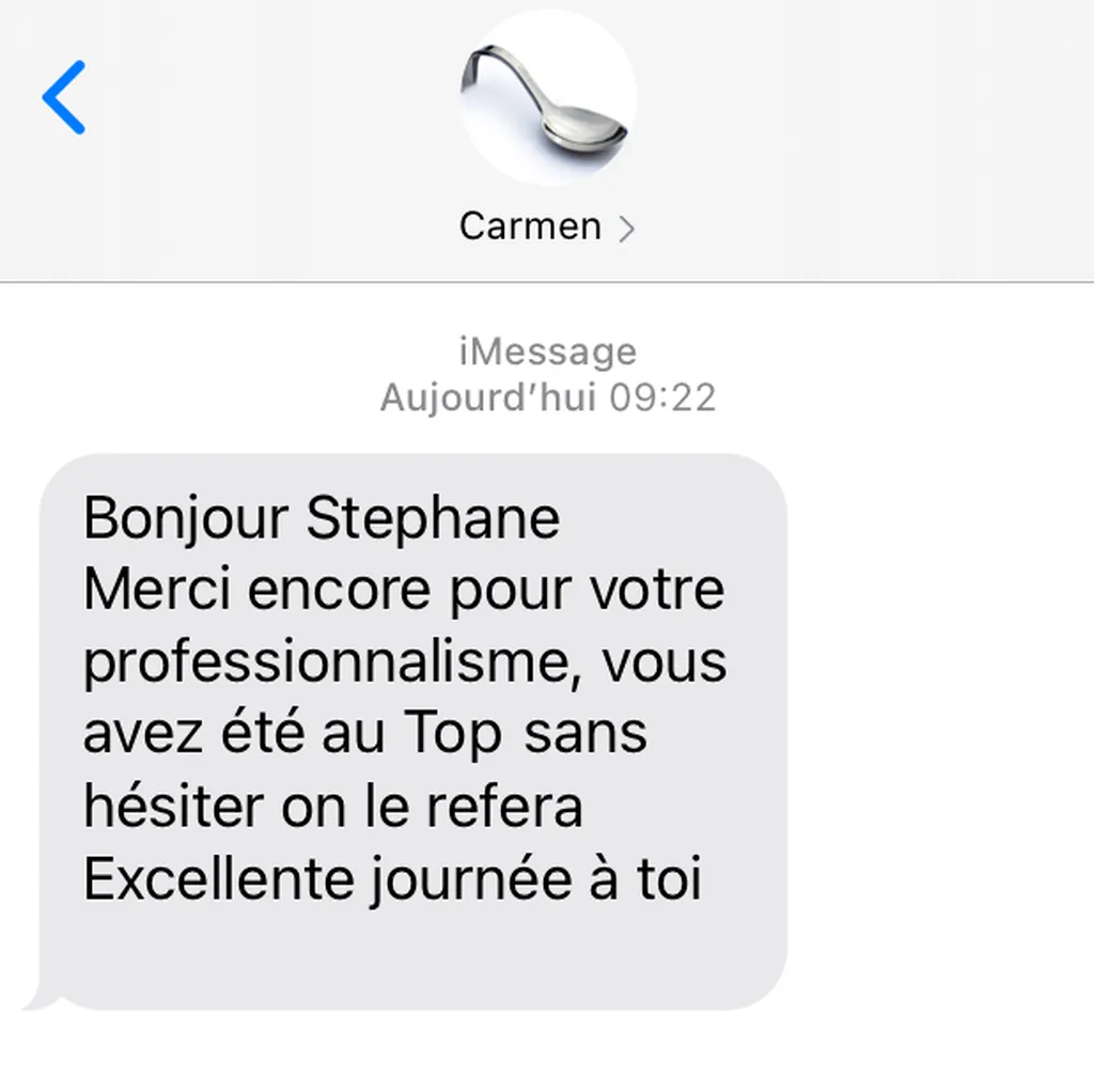 Remerciements Pâtisserie Bouillet Miribel