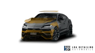Front : Protection PPF avant Lamborghini Urus pour protéger peinture et zones exposées avec film XPEL hautes performances