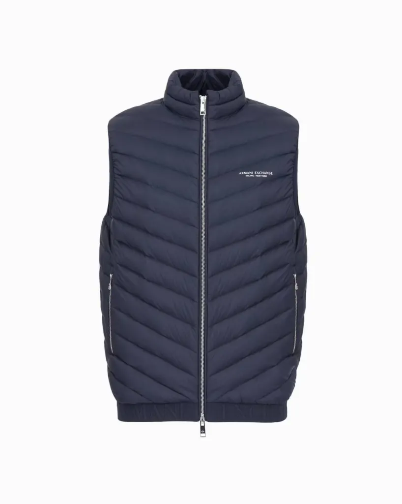 doudoune sans manches matelassée bleu-marine Armani Exchange à Dieppe en Seine-Maritime