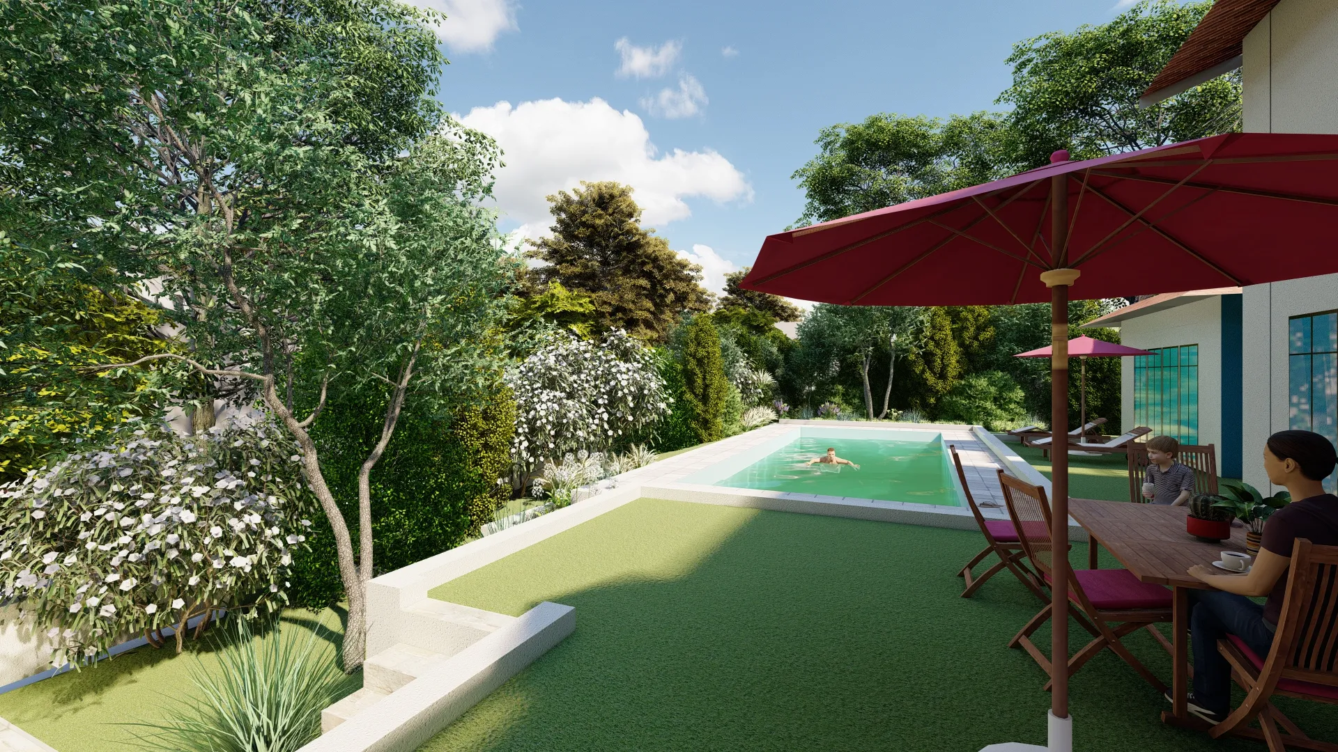 BUREAU D'ÉTUDES 3D POUR AMÉNAGEMENT DE JARDIN À ARCACHON