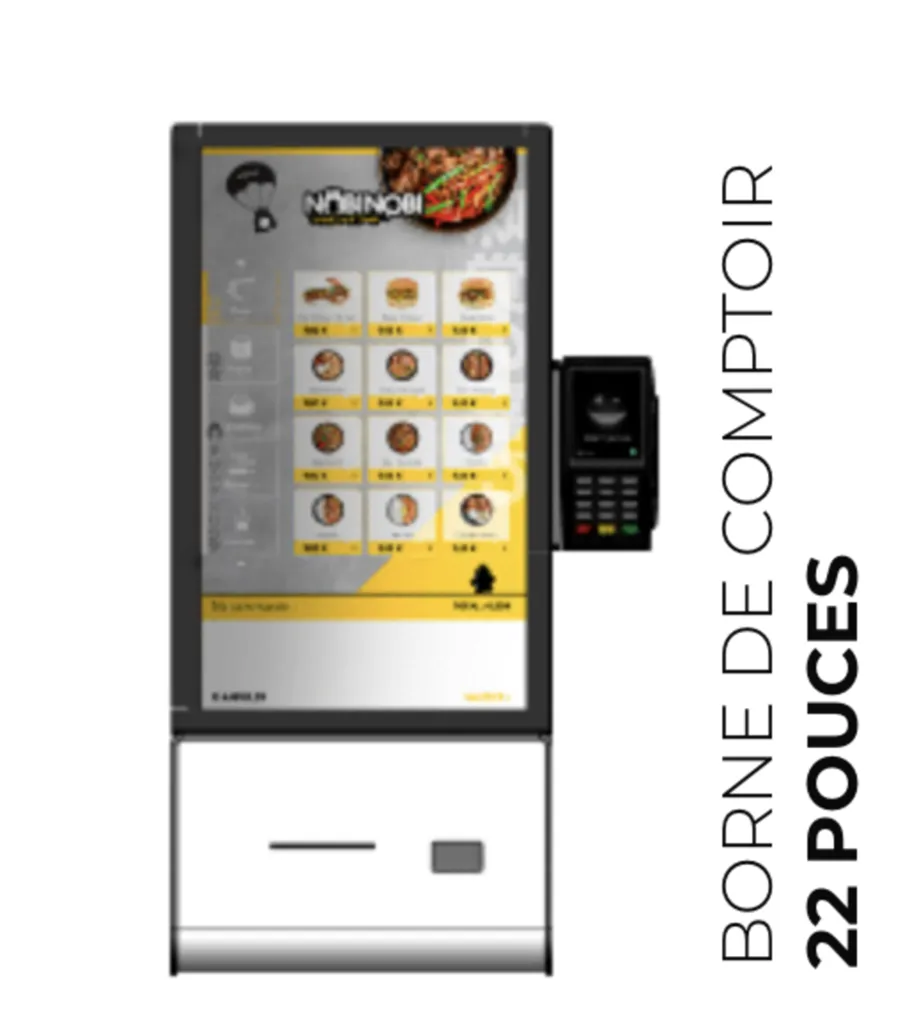 borne de commande tactile de comptoir 22 pouces chez AJ MONETIC