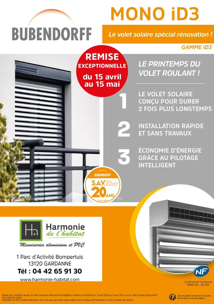 Remise exceptionnelle sur les volets roulant électriques et solaires BUBENDORFF à installer sur votre véranda en aluminium TECHNAL