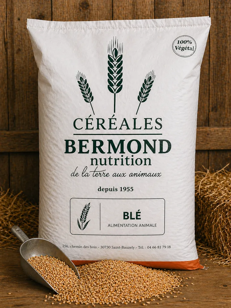 Voici un Blé alimentation volaille basse-cour céréale naturelle énergie nutrition poules canards élevage grains sélectionnés qualité professionnelle digestibilité croissance équilibre alimentaire