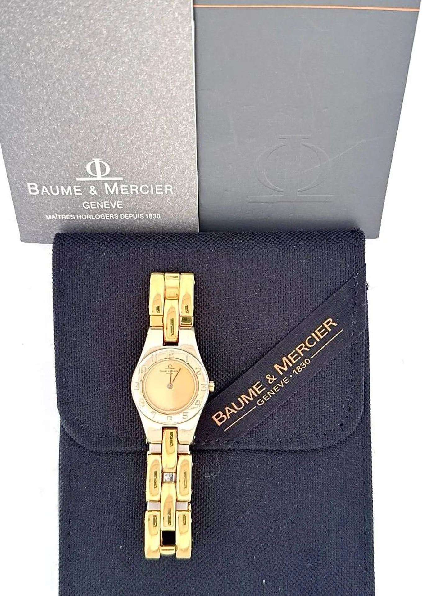 Baume et Mercier Linéa dorée en dépôt vente – Bijouterie Or Ligne La Teste