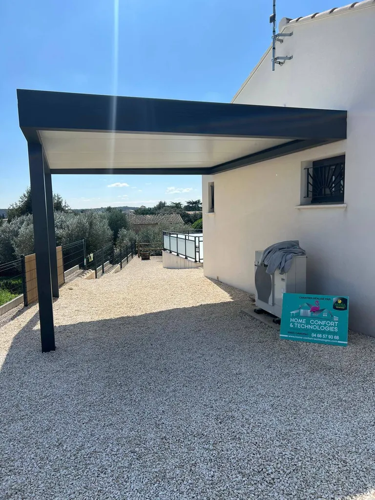 Installation d'un carport AKENA sur mesure entre Nîmes et Remoulins dans le Gard