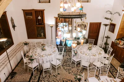 dîner de mariage dans un hôtel en grèce