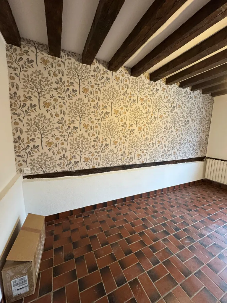 Rénovation d'une maison normande avec colombages, entres colombages et poutres entre LISIEUX et PONT AUDEMER 