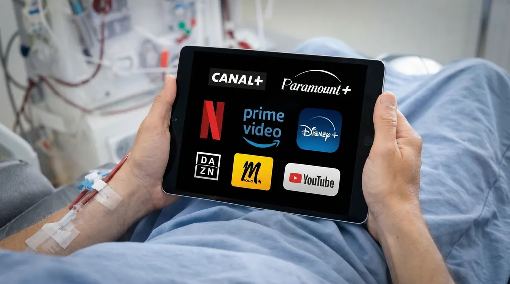 Solution Tablette Ipad ou Android pour clinique et hôpital en salle de dialyse ou ambulatoire