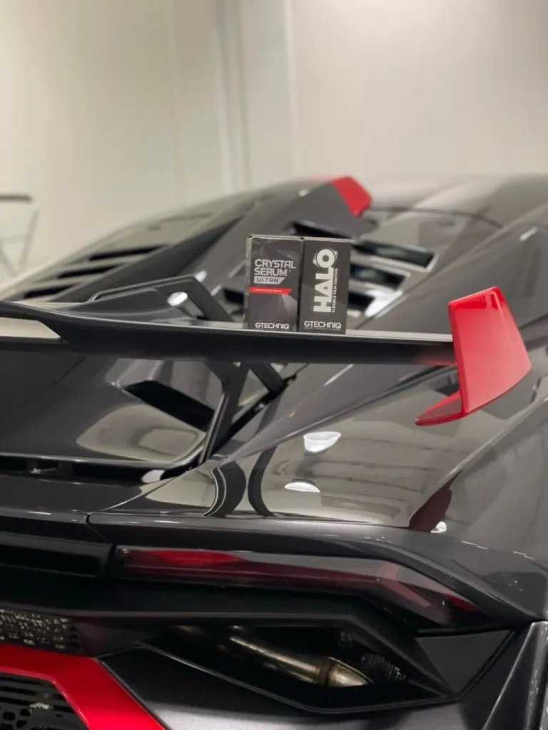 Traitement Céramique Lamborghini Huracan STO pour notre partenaire Lamborghini à Cannes dans le 06