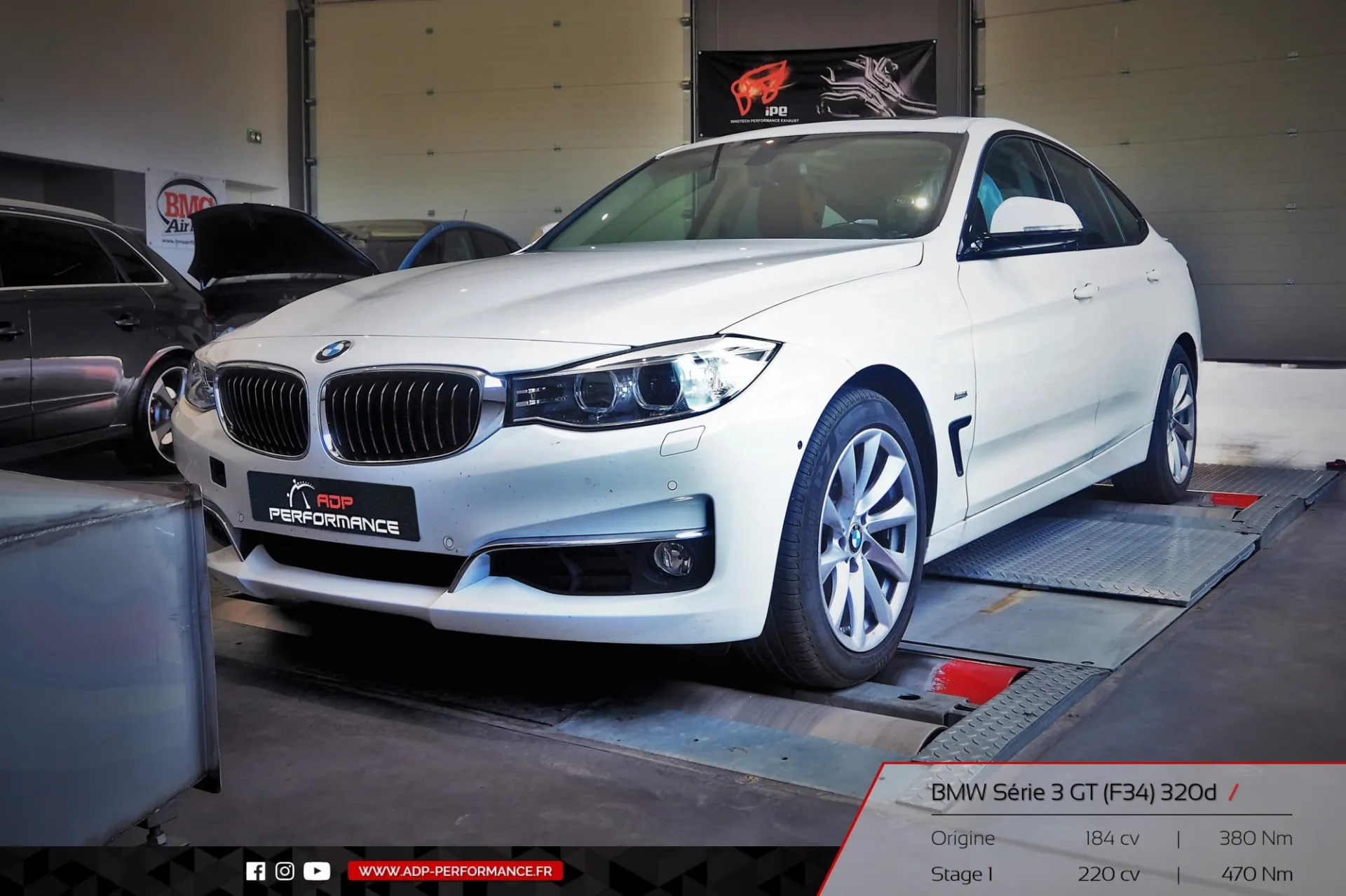 Reprogrammation moteur Salon de Provence - BMW Serie 3 GT F34 320d 184cv - ADP Performance