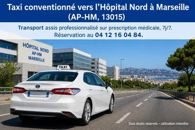 Taxi conventionné hopital Nord Marseille