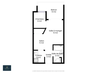 Appartement 2 pièce(s) 1 chambre(s) 22 m² Saint Aygulf (83370)