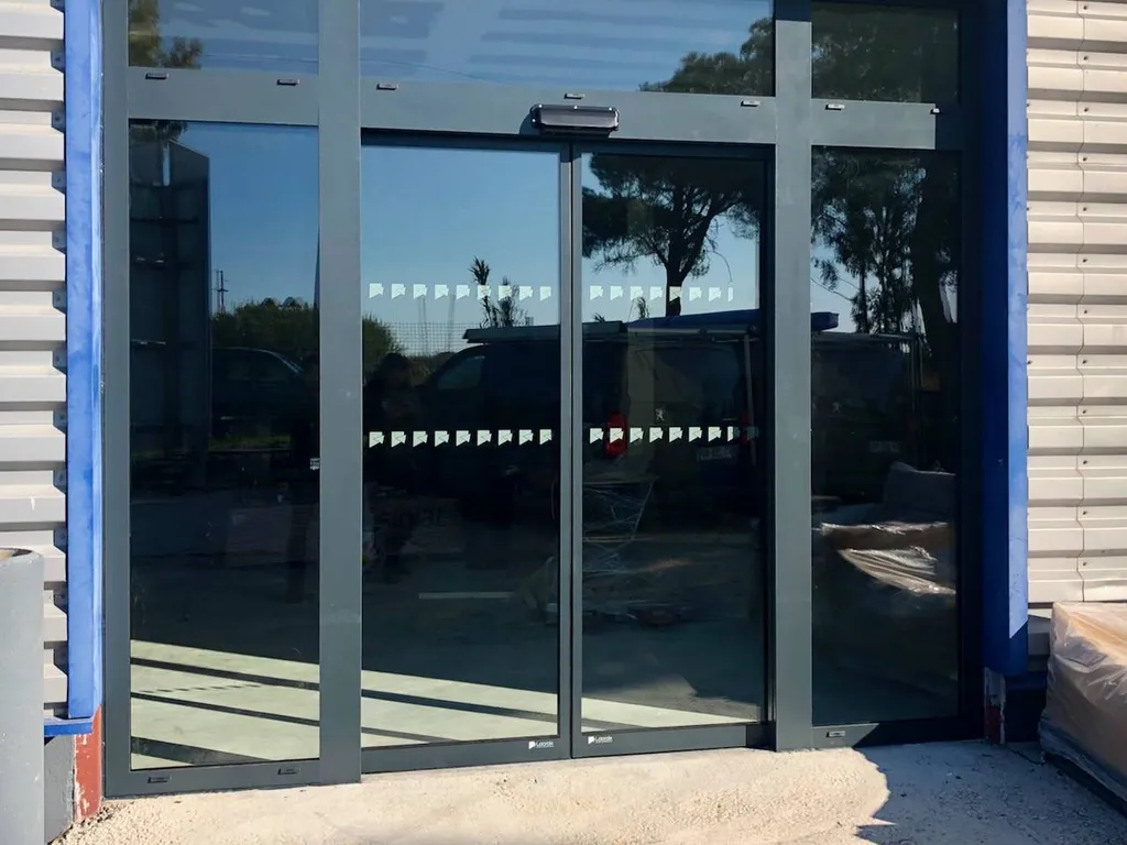 Rénovation devanture menuiserie et porte automatique à Aix en Provence