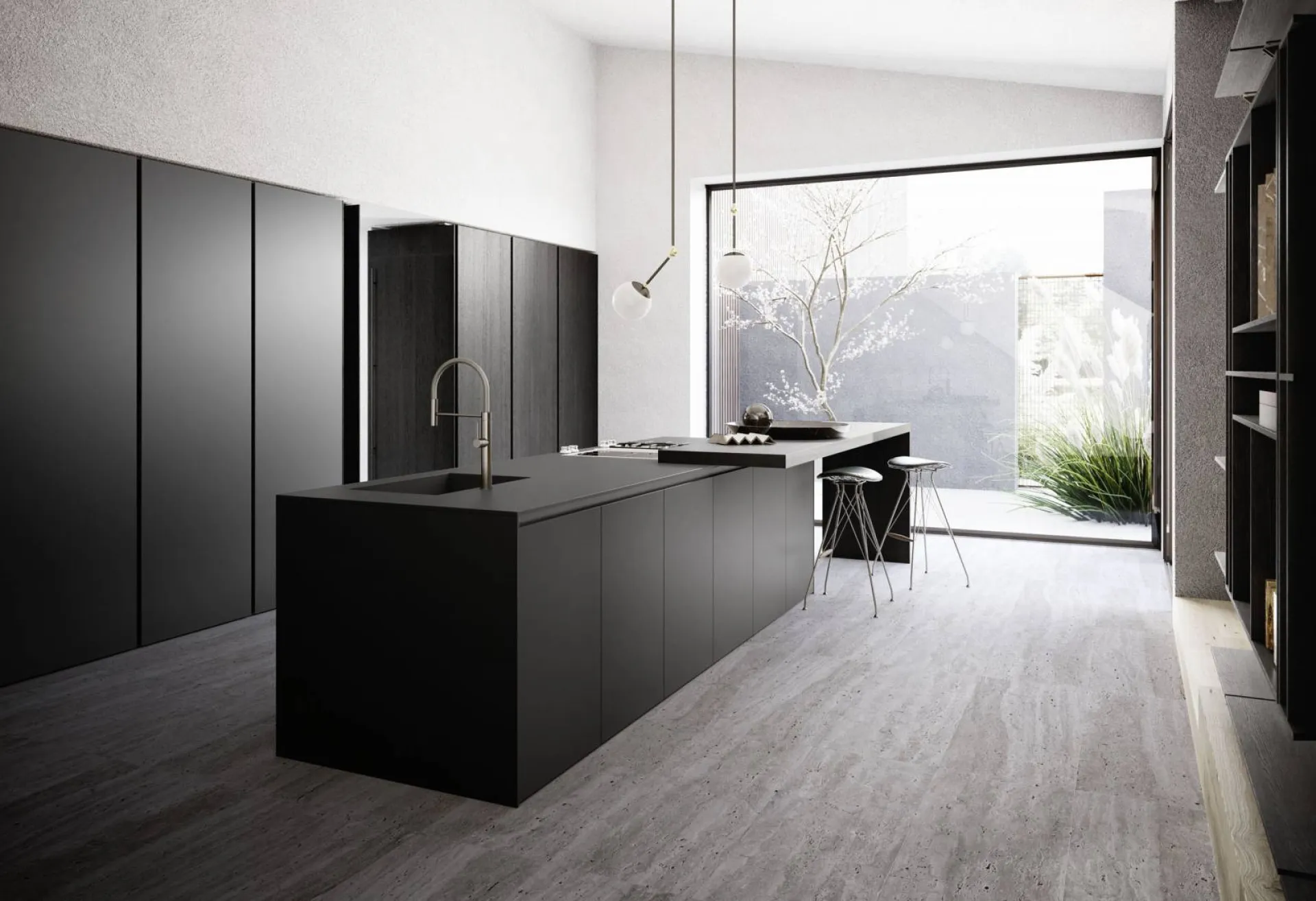 Exemple d'agencement de cuisine italienne sur mesure avec installation à St Cyr sur Mer dans le Var 