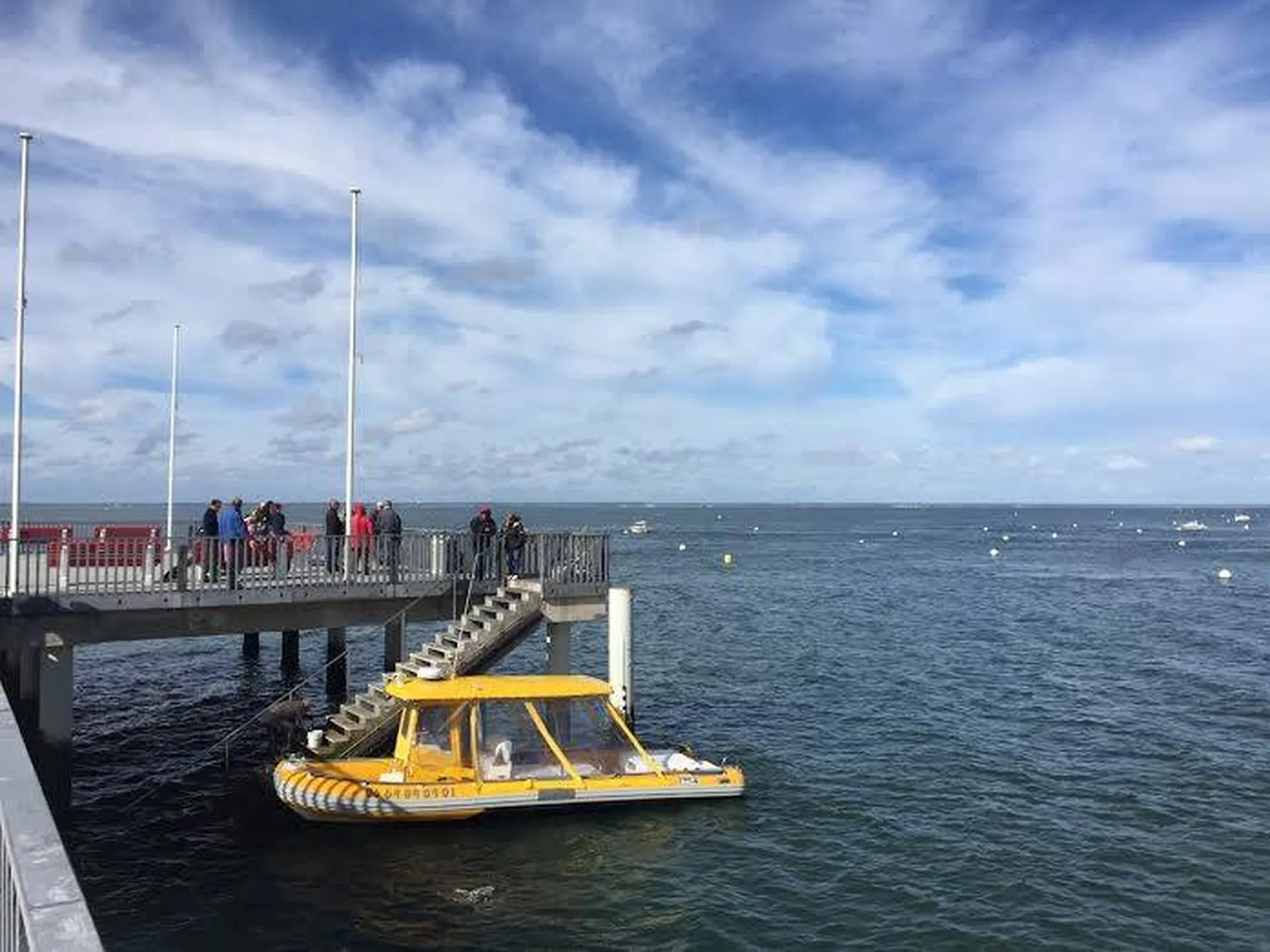 Escale au moulleau en bateau taxi privé 