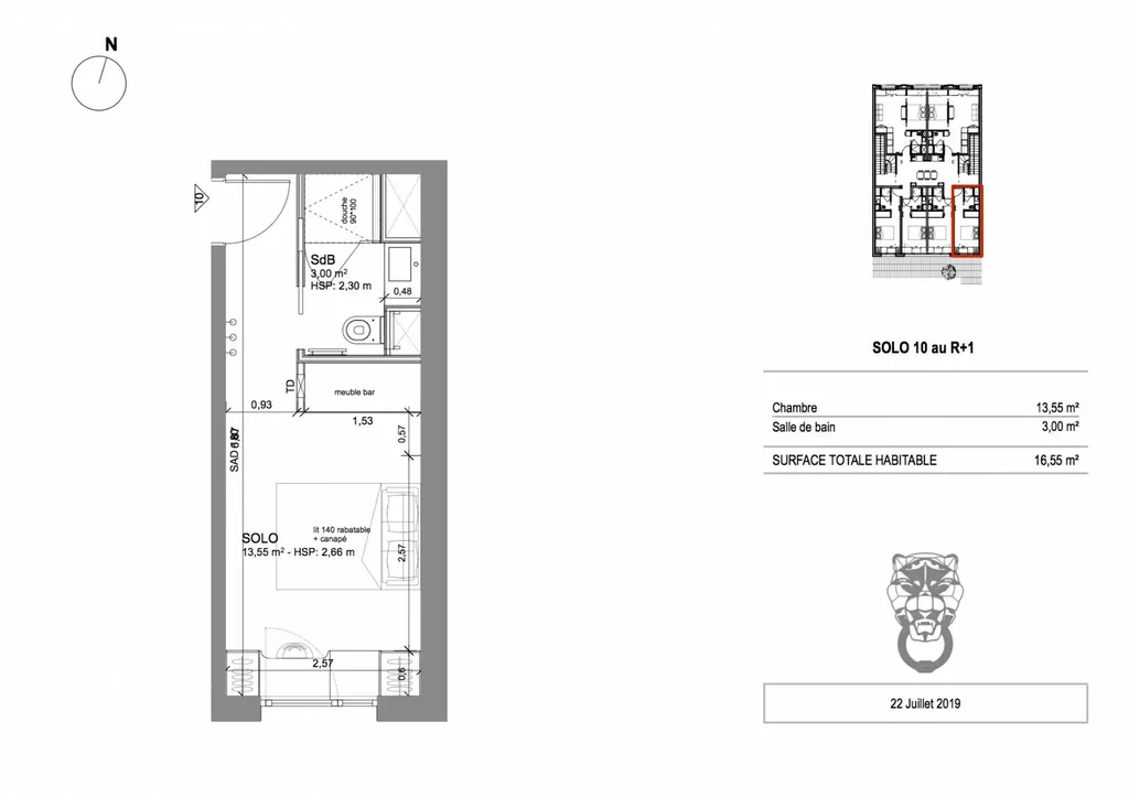 Studio avec vue dégagée et jardin à louer Bordeaux