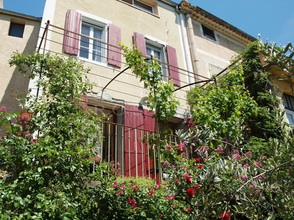 Dans le Comtat Venaissin, dans un village, à vendre, maison bourgeoise pleine de charme et de caractère avec un jardin  