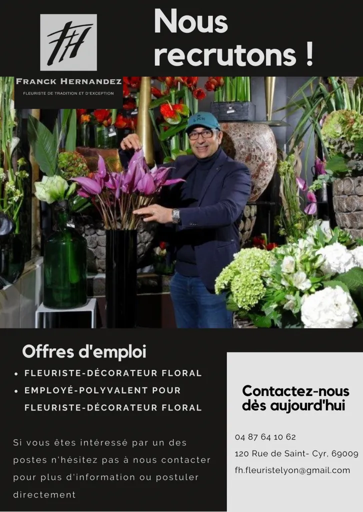 Franck Hernandez recrute ses nouveaux apprenties fleuristes pour la rentrée