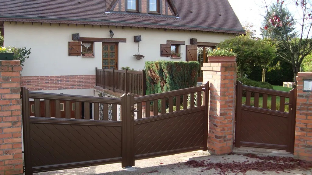Installation de Portail en aluminium Battant, Modèle Esthétique Classique, Teintes Originales Sur-Mesure à Yvetot en Seine-Maritime 76 et Fauville-en-Caux