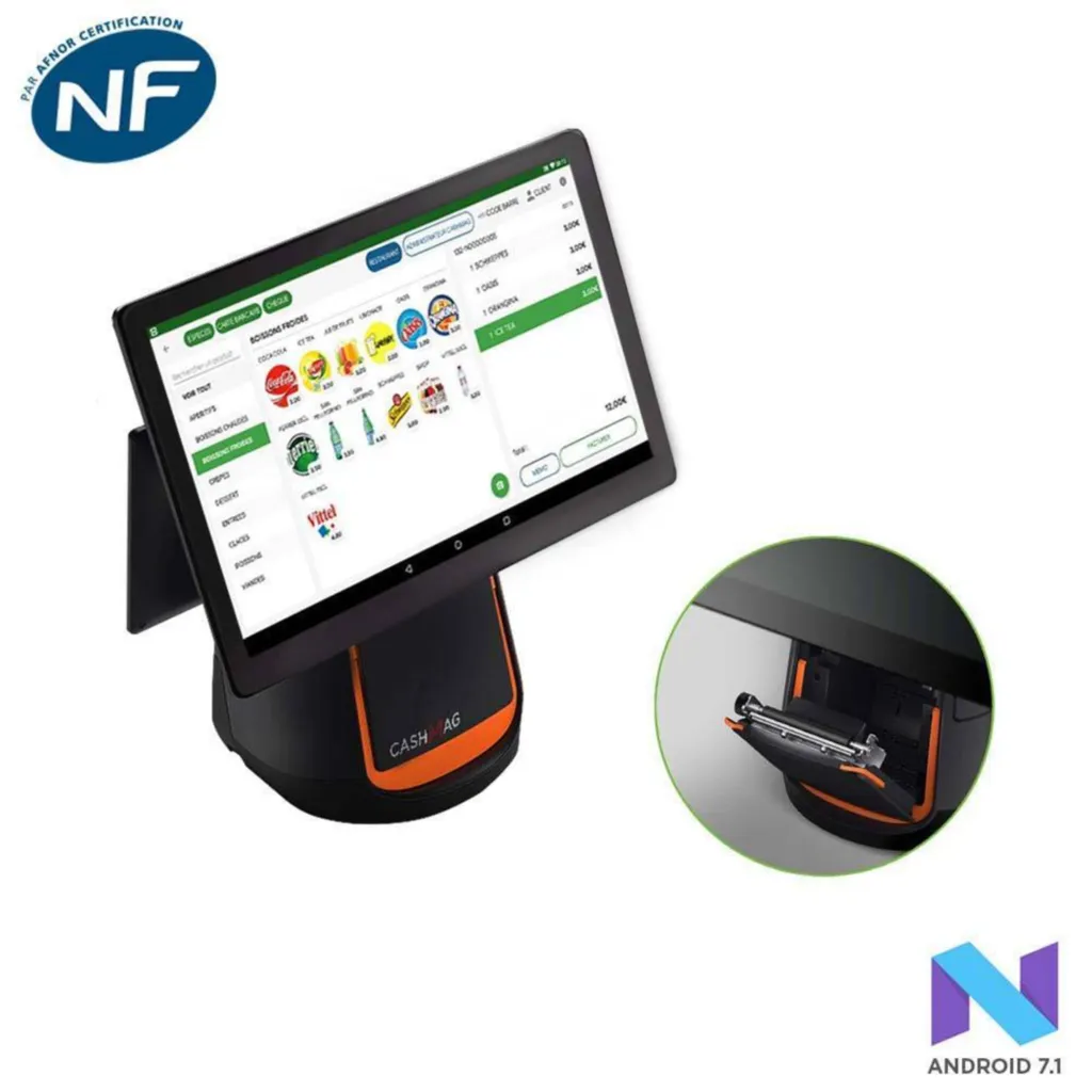 Caisse tactile restaurant NF525 avec la FP1500 simple écran