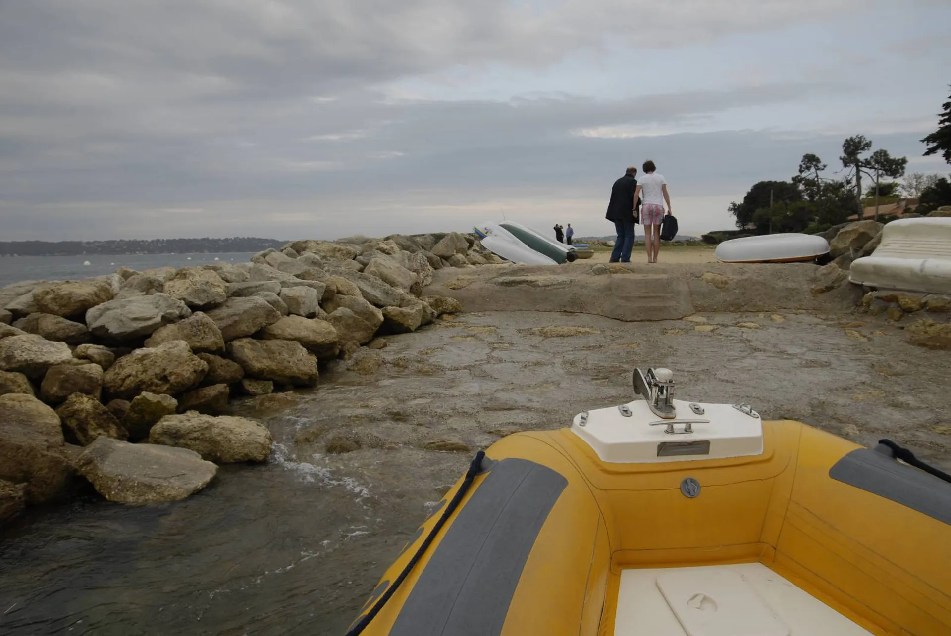 Arrivée en bateau taxi près de Chez Hortense, Cap Ferret