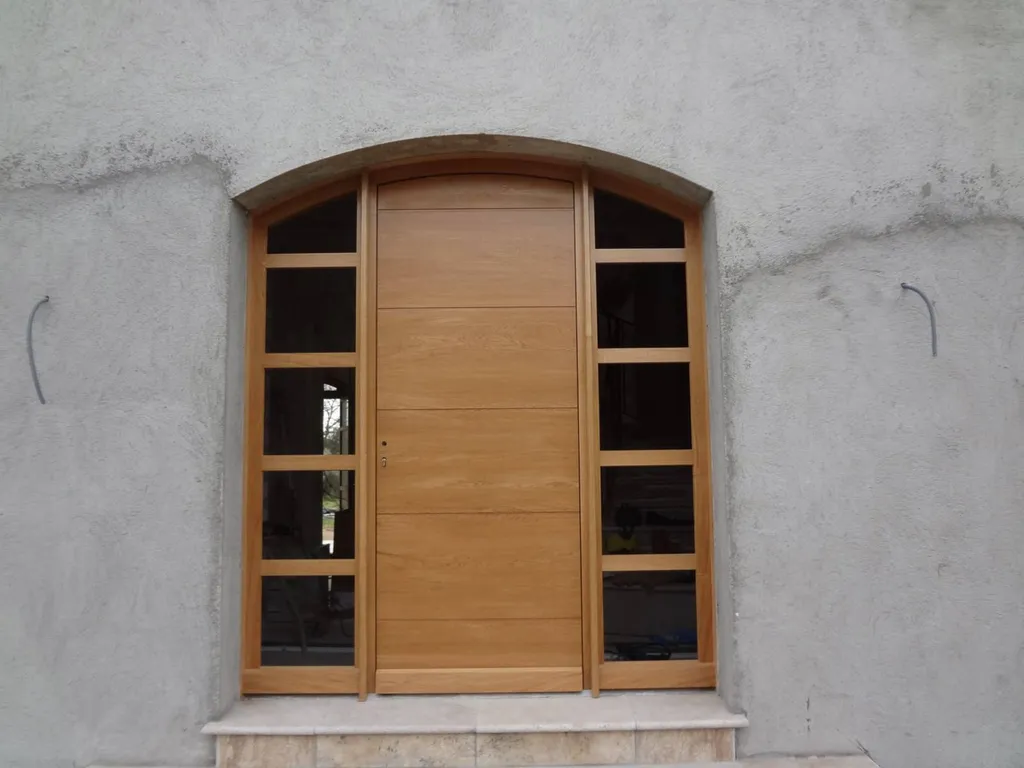 Porte d'entrée en chêne massif sur mesure