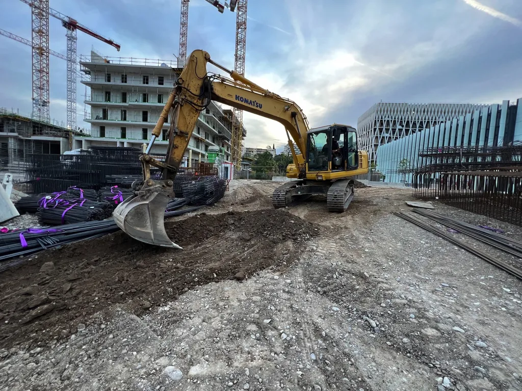 Terrassement de la zone impactée