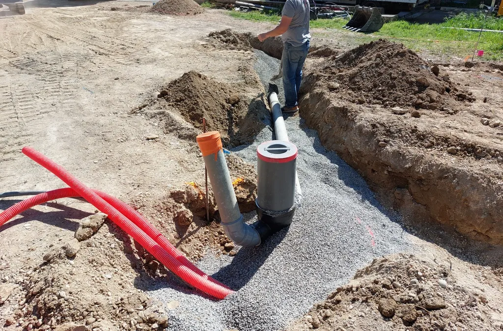 Création de longrines béton pour réceptionner des Algeco et viabilisation du site à St Paul lez Durance dans les Bouches du Rhône