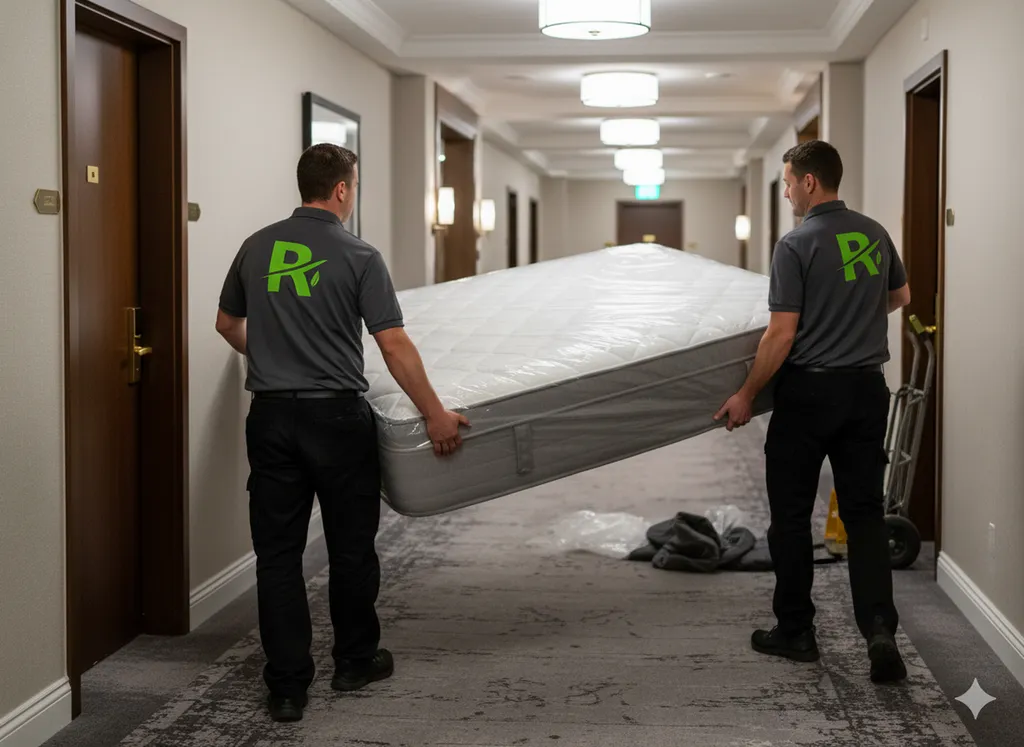 Débarras professionnel pour hôtels, bureaux et commerces à Haguenau : évacuation de mobilier, literie, archives, matériel et remise en état rapide des locaux professionnels encombrés