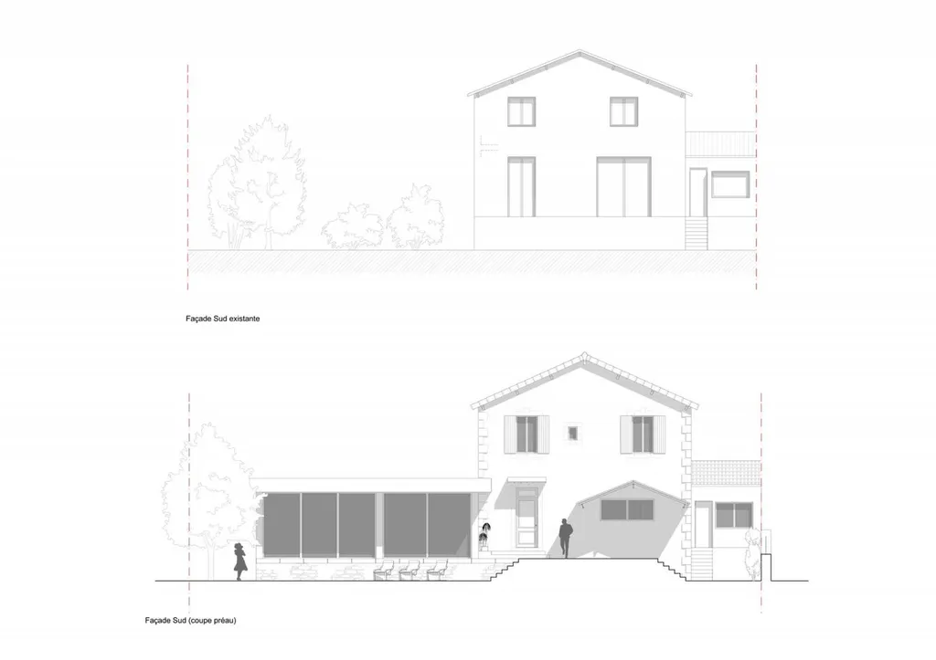 Façades - Projet de rénovation d'architecte pour une propriété à vendre - 13300 Salon de Provence