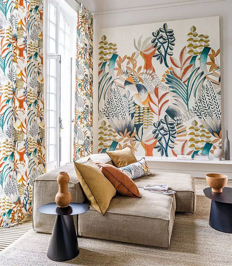 Fourniture et pose de papier peint Casamance à Lyon et dans les Monts d’Or