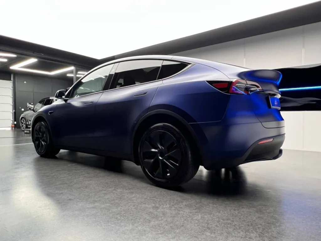 TESLA MODEL Y BLEU OUTREMER - CONVERSION PPF SATIN - LILLE 59